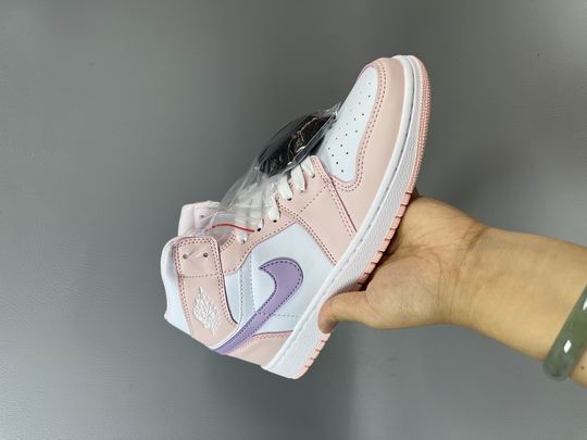 Air Jordan 1 Pink White Purple Men's Women's Basketball Shoes-107 - Click Image to Close